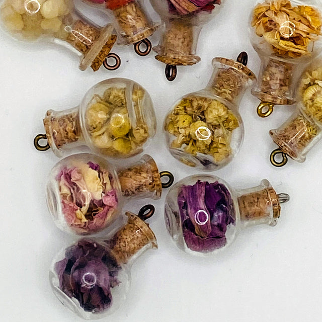 Bottle of dried mint leaves.