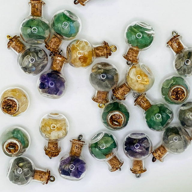 Bottle of green Aventurine.