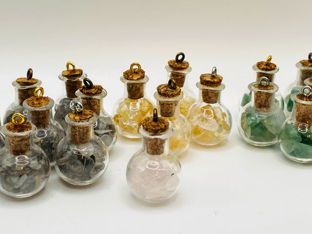 Bottle of green Aventurine.