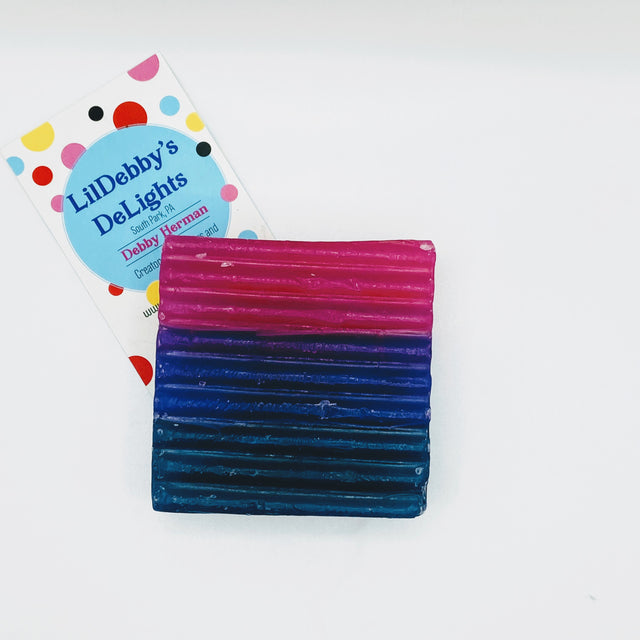Bisexual PRIDE! colored vegan bar soap.
