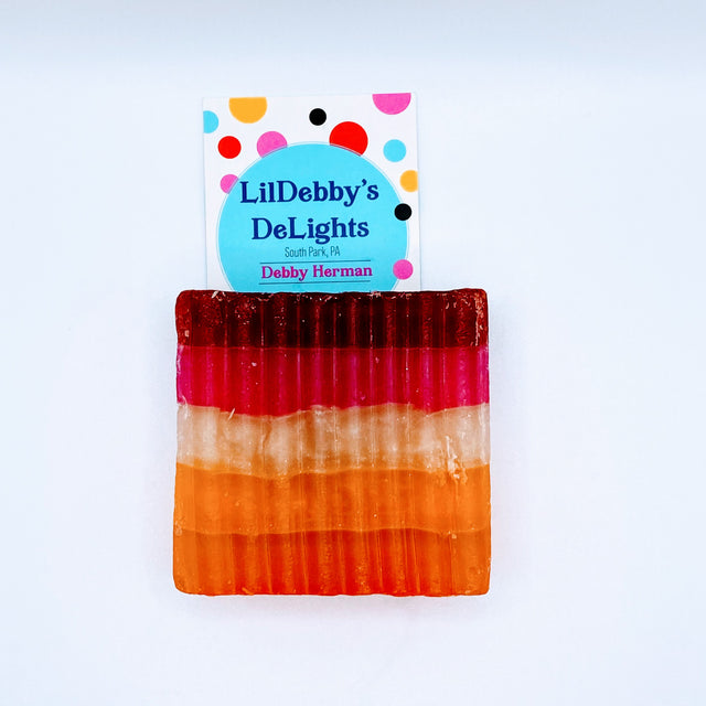 Lesbian PRIDE! colored vegan bar soap.