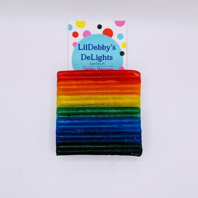 Rainbow PRIDE! colors vegan soap.