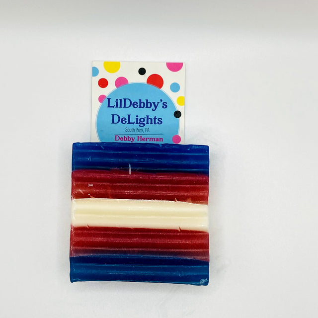 Transgender PRIDE! flag colored vegan soap.