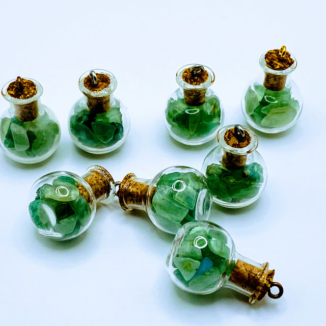 Bottle of green Aventurine.