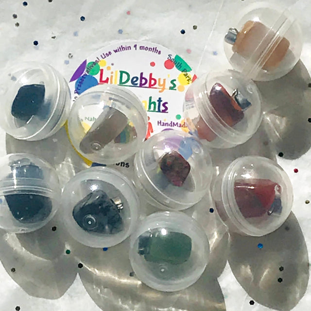 "Treasure" Fizzy Bath Ball with hidden stone pendant.