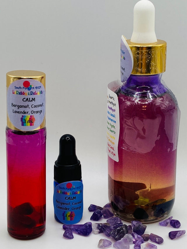 Soulful Scents. Essential Oil Roller blends infused with polished stones.