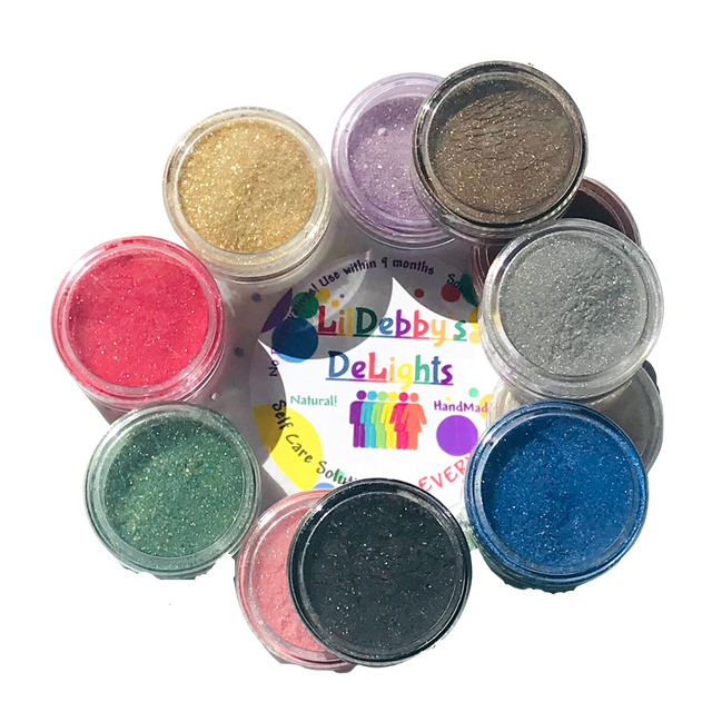 ALL of the MoonDust!! 12 Sparkling Body Powder Colors