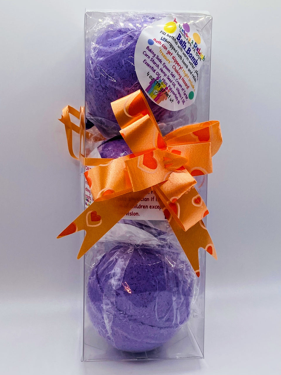Treasure Fizzy Bath Balls with Essential Oil Blends, 6 pack.