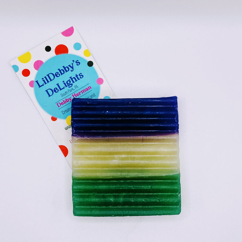 Gender Queer PRIDE! colored vegan bar soap.