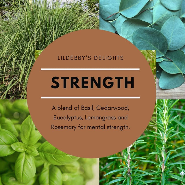 Shower Steamers. STRENGTH essential oil blend bathroom fragrance.