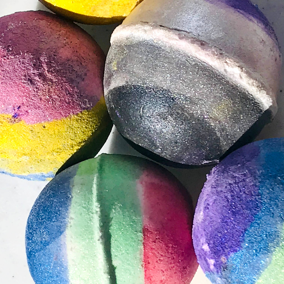 Non Binary PRIDE! bath products with essential oil blends.