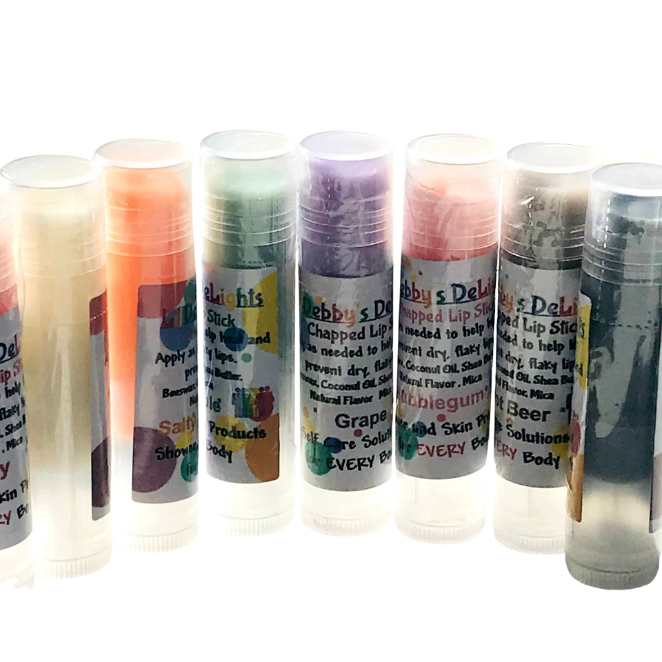 Lip balm, made with Sunflower wax. 10 vegan flavor choices!